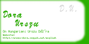 dora urszu business card